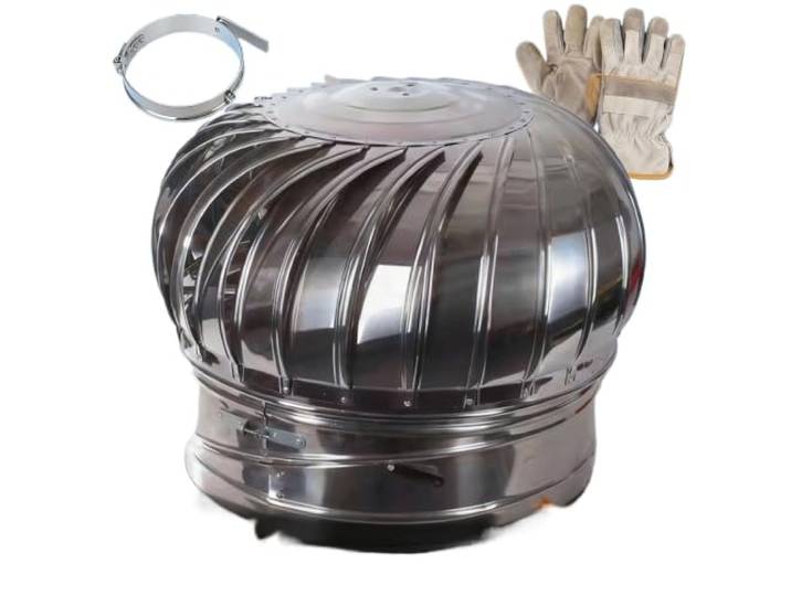 Edelstahl-Schornstein-Drehhaube, Anti-Downdraft, drehbare Entlüftungskappe, 10,9 cm, Schornsteinkappe(11.8in)