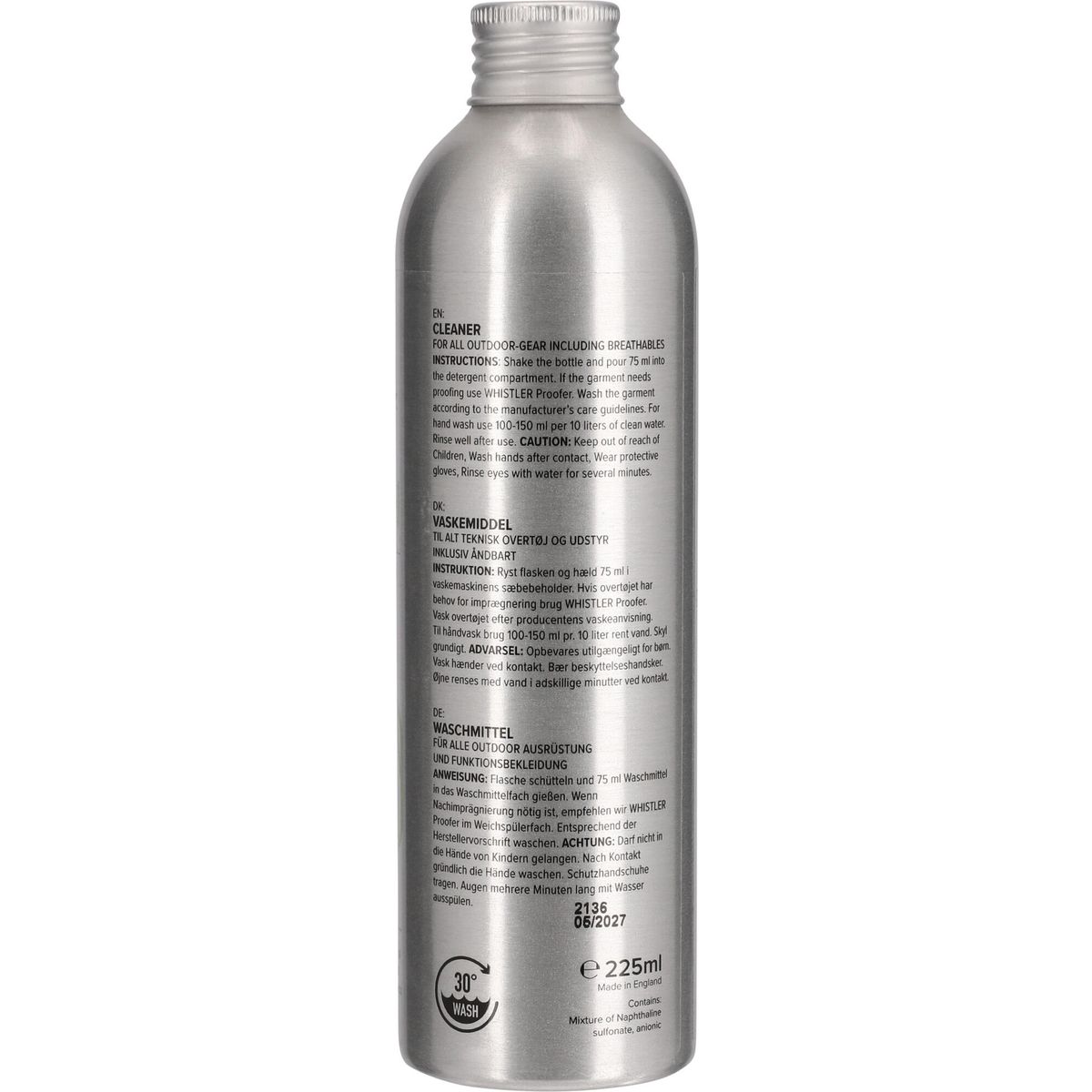 Whistler ECO Friendly Wash for Outdoor Clothing 225ml black (1001) One size W51102-1001-One size