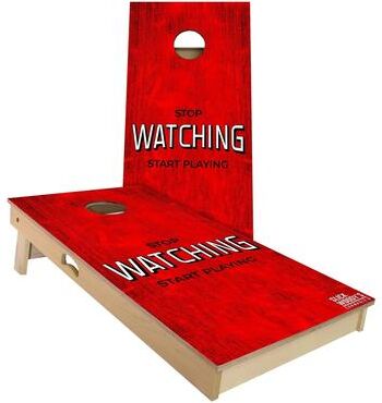 Skip's Garage Stop Watching Outdoor Cornhole Board Set