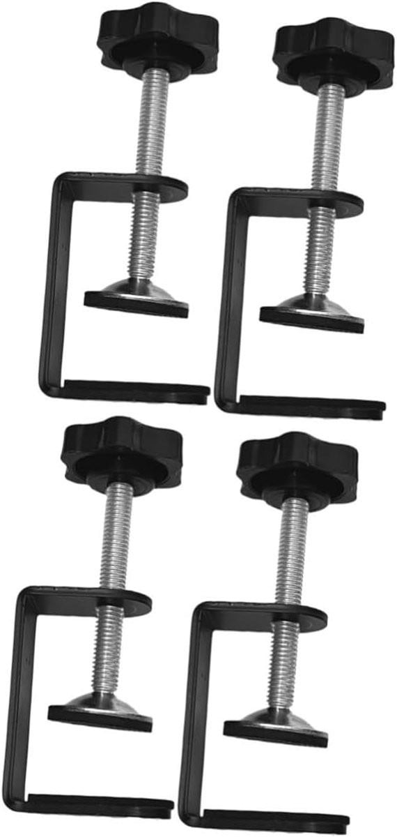 Tuinmeubel Klemmen Bank Clips Zwart - 4 Stuks