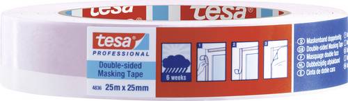 Tesa DOUBLE-SIDED 04836-00001-00 Doppelseitiges Klebeband tesa Professional Rot/Weiß (L x B) 25m x 25mm 1St.