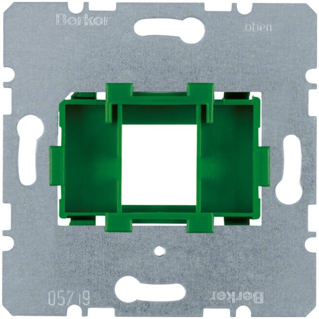 berker Plaque de montage 454004 Modules d’insertion vert (454004)