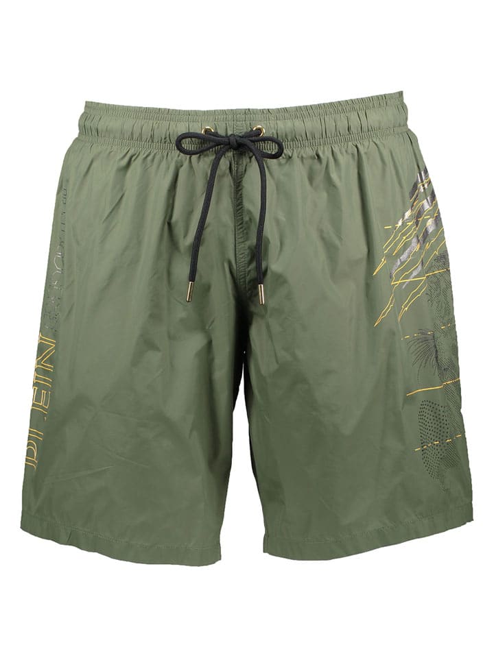 Plein Sport Badeshorts in Khaki - L