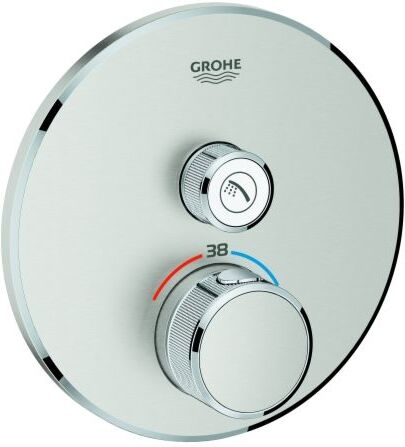 Grohe Grohtherm Smartcontrol Brausethermostat 29118DC0, supersteel, 1 Absperrventil