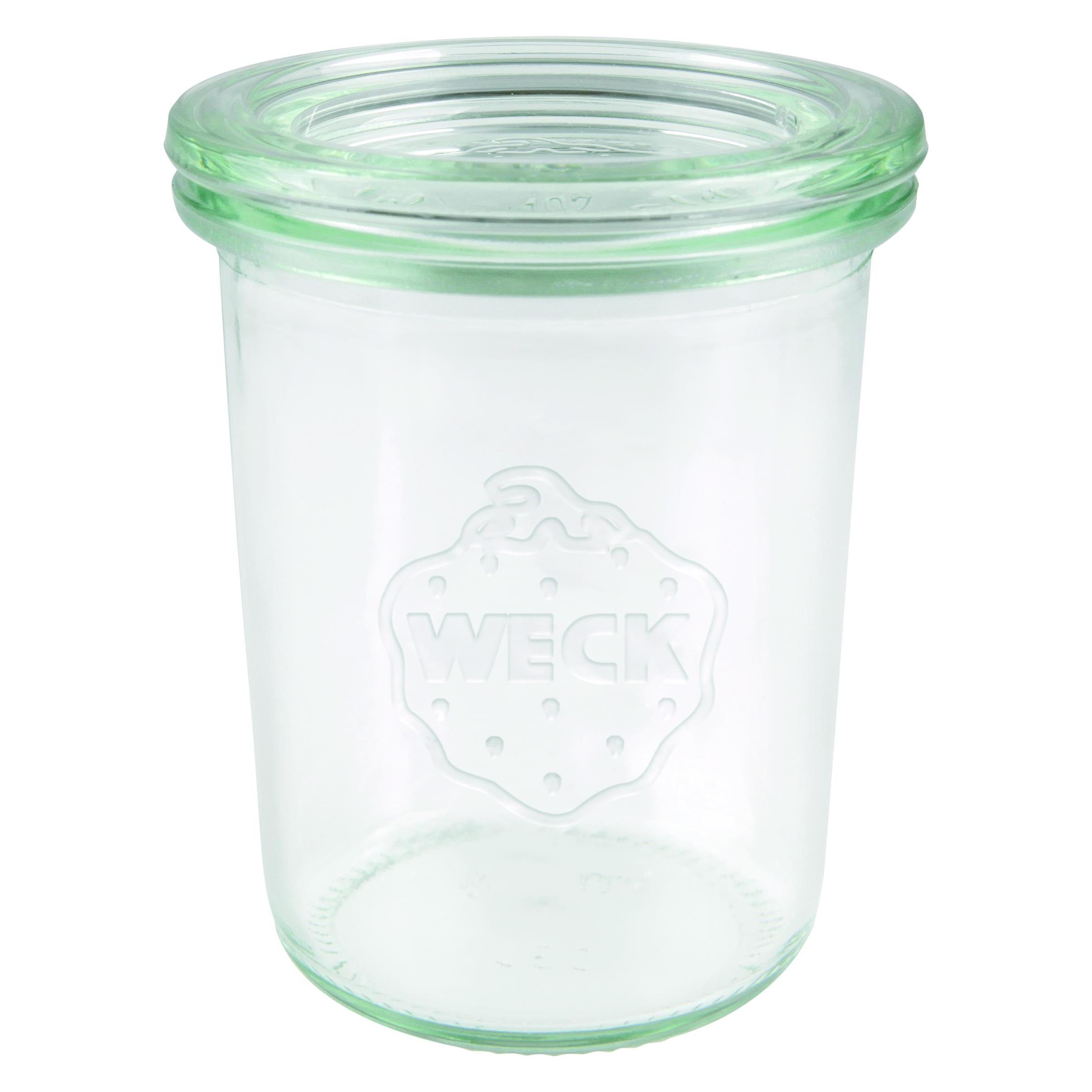 Weck Sturzglas Inhalt 160 ml, Einmach Glas mit Glasdeckel, 12 Stück (12 Stk., 0.16 l) (28064)