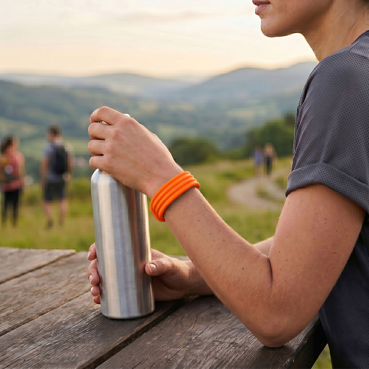 Tiera Fitbit Air silikonarmband orange