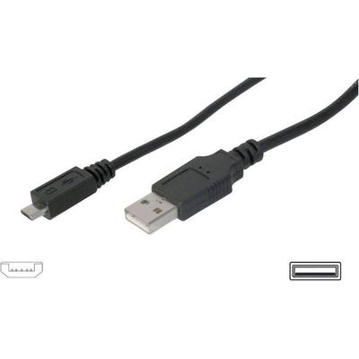 DIGITUS USB 2.0 Anschlusskabel - USB 2.0 - 1.8 m - geformt - Schwarz