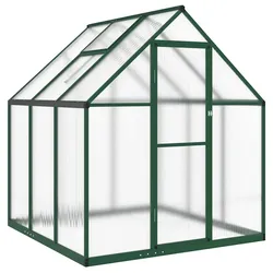 Helloshop26 - Gewächshauszelt für Pflanzen Blumen und Gemüse mit Grundrahmen 169 x 169 x 195 cm grünes Aluminium