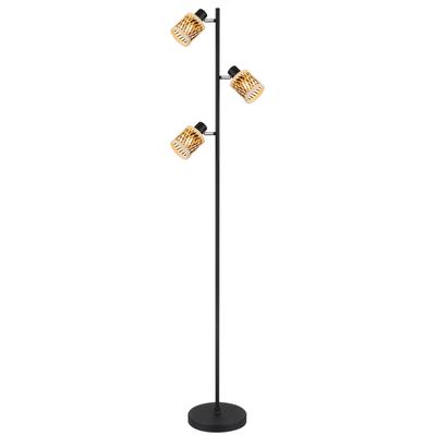 NOWA Stehlampe "MALI", schwarz (schwarz matt), Ø 23cm H: 154cm, 1 Stk., Leuchten, Stehlampe Wohnzimmer Schlafzimmer Flur Design-Leuchte, Stehlampe