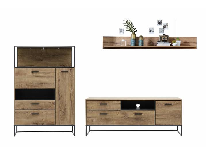 Wandkombination MANHATTAN, eiche, Holznachbildung