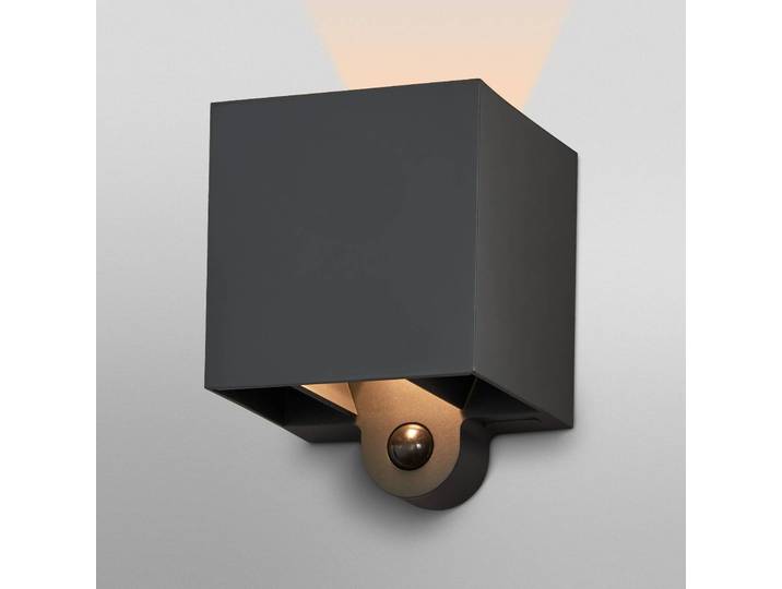 OSRAM Außenwandleuchte mit Bewegungsmelder ENDURA STYLE Sensor, alu / grau / zink, Kunststoff, Modern