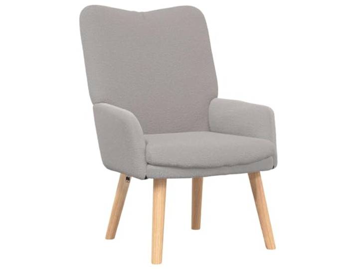 Sessel Hellgrau 63 x 67 x 94 cm Schafstoff und Sperrholz Hellgrau,Schafstoff,Sperrholz,Kautschukholzbeine,Polyesterbezug,Wohnzimmer,Schlafzimmer,Büro