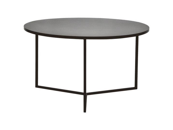 Novel Couchtisch, Schwarz, Metall, rund, eckig, Flachrohr, 80x46x80 cm, Wohnzimmer, Wohnzimmertische, Couchtische, Couchtische Metall