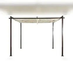 Jet-Line Pavillon Gartenzelt Gartendach Pergola Garten Terrasse Sonnenschutz 3x3 m KAIRO LIGHT beige
