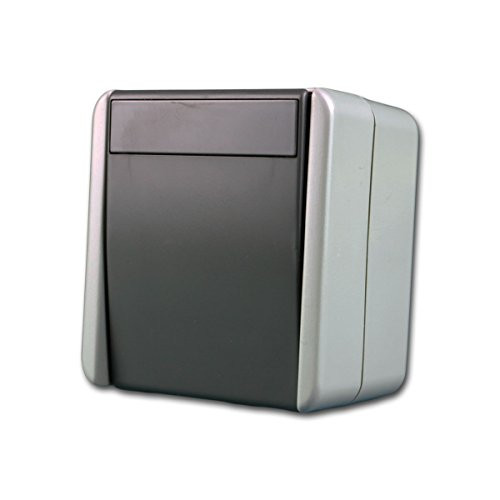 Fontana Kruisschakelaar, Grijs, 250V~/10A, Opbouw, IP44