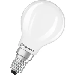 LEDVANCE LED-Tropfenlampe E14 827, frosted LEDCl.P25FP1.8W827FR