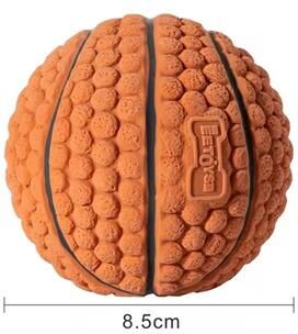 Inspire Curations Natural Latex Squeaky Dog Ball For Fetch Training And Chewing large basketball