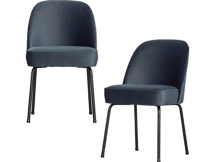WOOOD Vogue Eetkamerstoelen - Fluweel - Teal - Set van 2