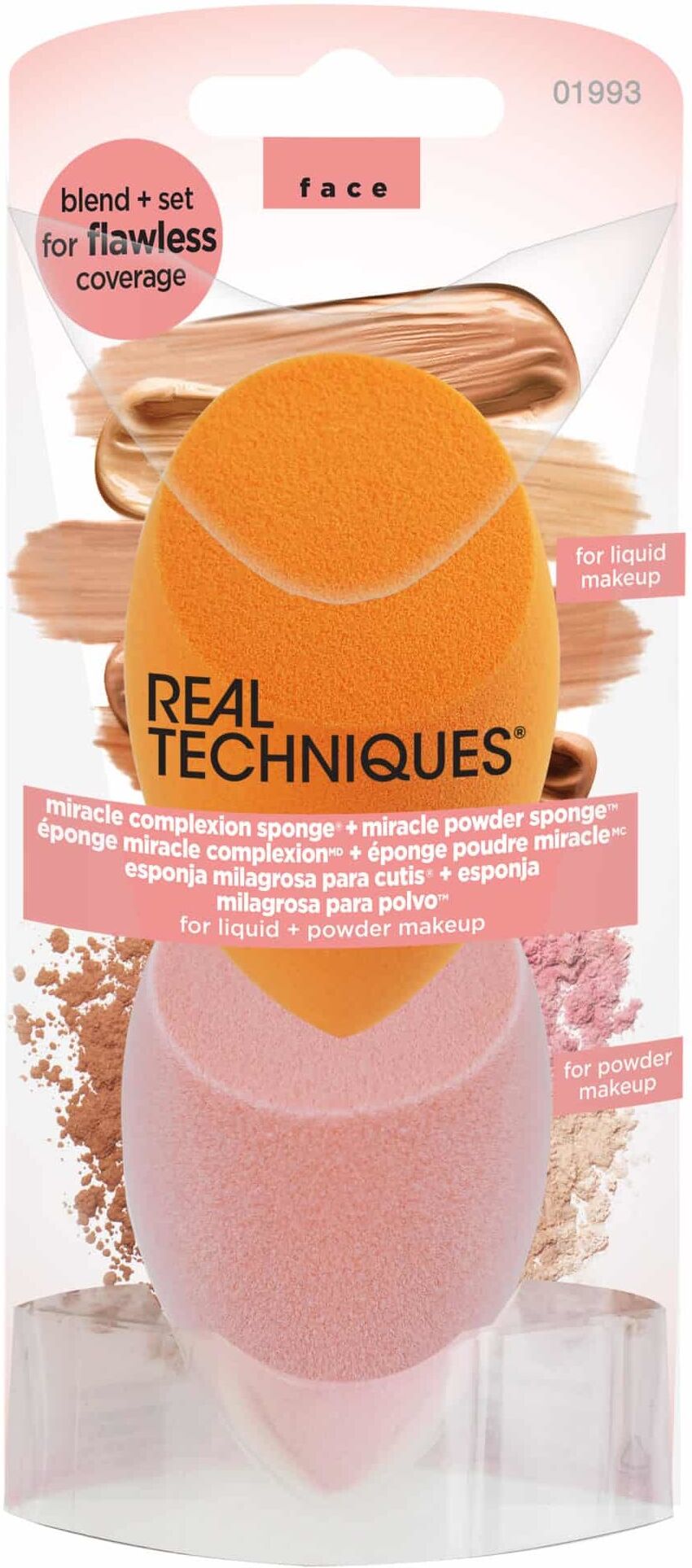 Real Techniques Miracle Teint-Schwamm + Miracle Powder-Schwamm
