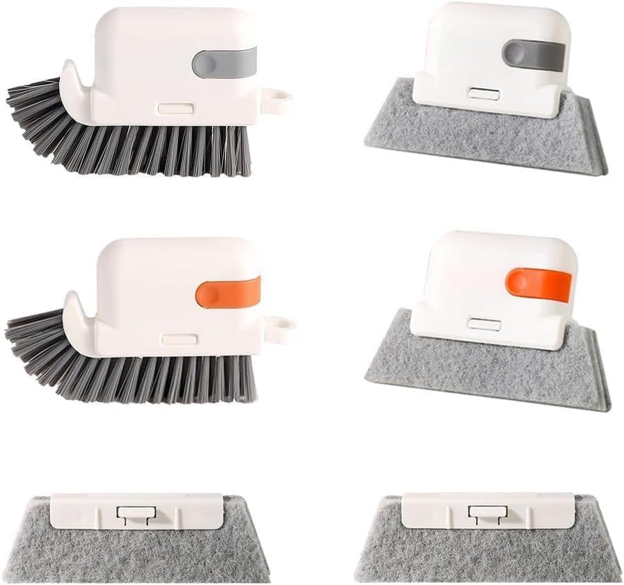 Dripio Set van 6 reinigingsborstels met schuurspons en reservekopjes