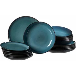 TELLER-SET Bali blau 18-tlg.