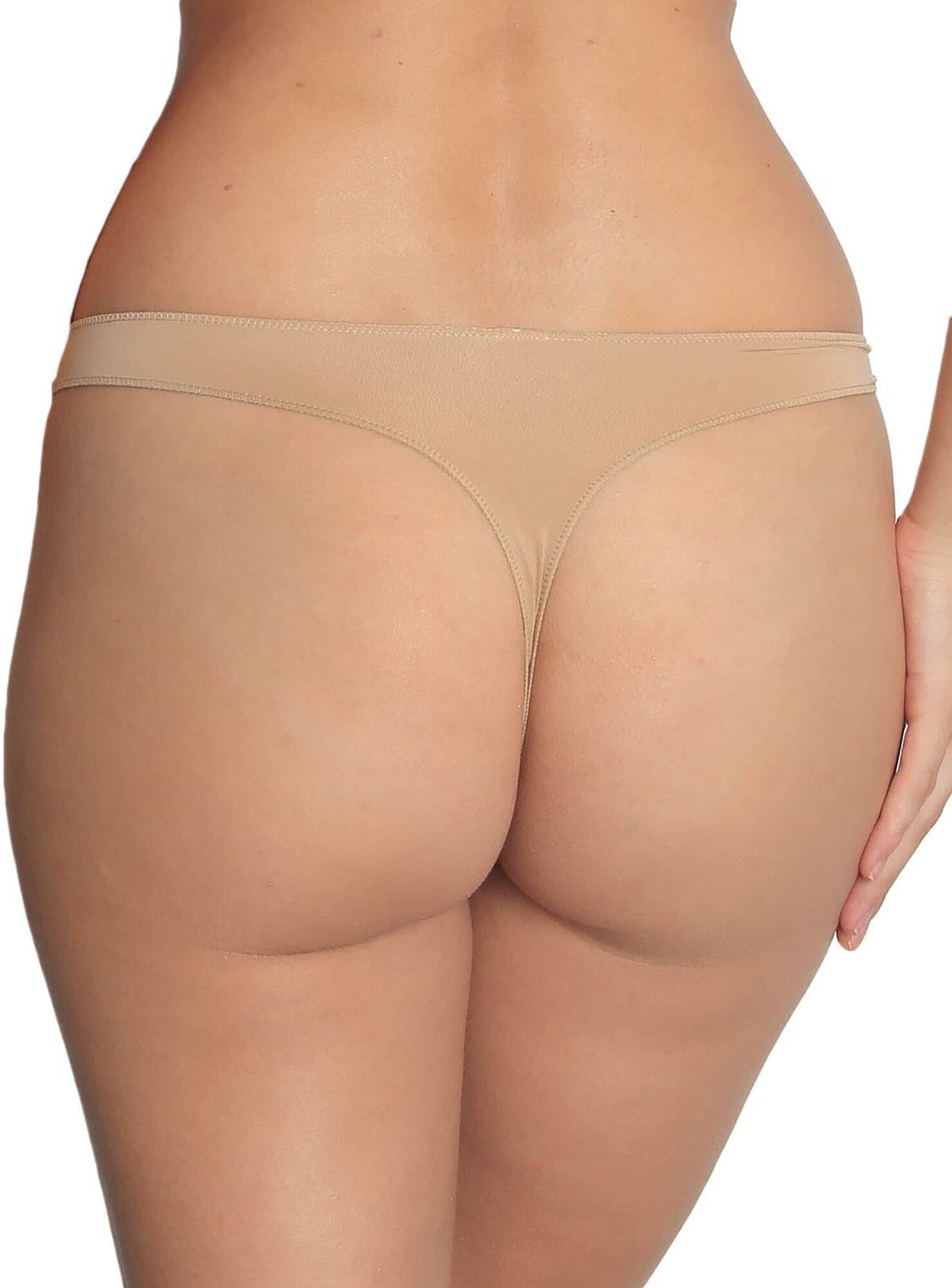 String SASSA "4er Sparpack Damen String Classic Pants", Damen, Gr. 44, bunt (beige schwarz), Obermaterial: 92% Polyamid PA. 8% Elasthan EL., Unterhosen String