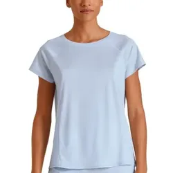 Calida DSW Cooling Short Sleeve Sleep Shirt Hellblau Lyocell XX-Small Damen