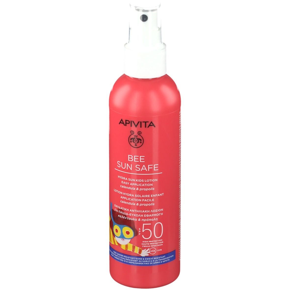 Apivita Bee Sun Safe Hydra Kids Lotion Easy Application Calendula & Propolis Spf50 200 ml