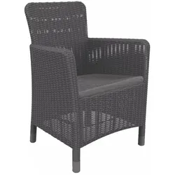 Trenton Kunst-Rattan-Gartensessel graphit