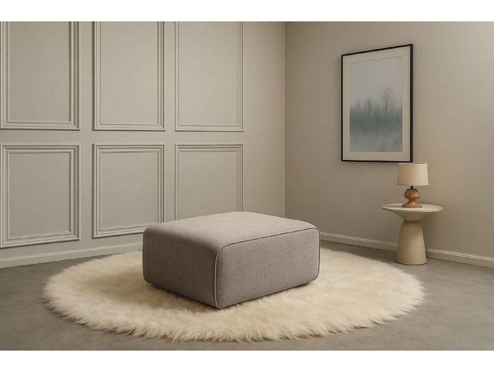 Home affaire Polsterhocker Noord 92/66 cm, mit Kedernaht, schöne Serienergänzung