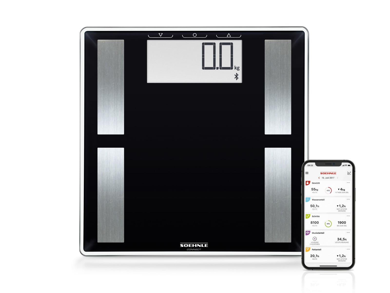 Soehnle Shape Sense Connect 50 Persoonlijke weegschaal
