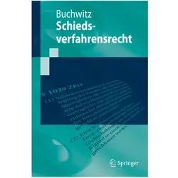 Buchwitz:Schiedsverfahrensrecht, Fachbücher von Wolfram Buchwitz