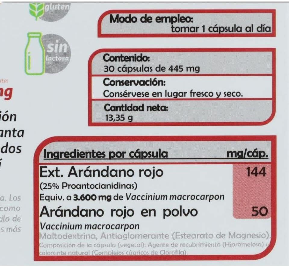 Pinisan Fito Premium - Arandano Rojo - - 30 caps