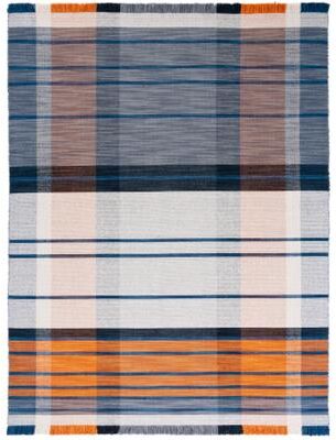SAFAVIEH Striped Kilim Dusanka Wool Fringe Rug