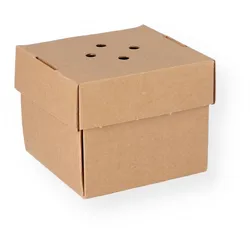 Nette 100 Stück Burgerboxen braun faltbar 122x122x100mm