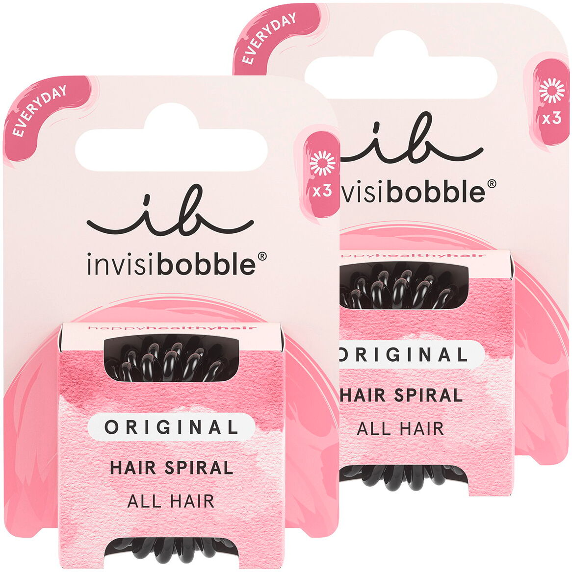 2 Stück invisibobble Haargummis Set (2 x schwarz)
