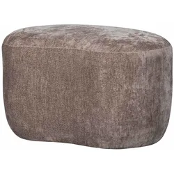Hocker Popular aus Chenille-Stoff, organisches Design, taupe, weich gepolstert für Dein Zuhause