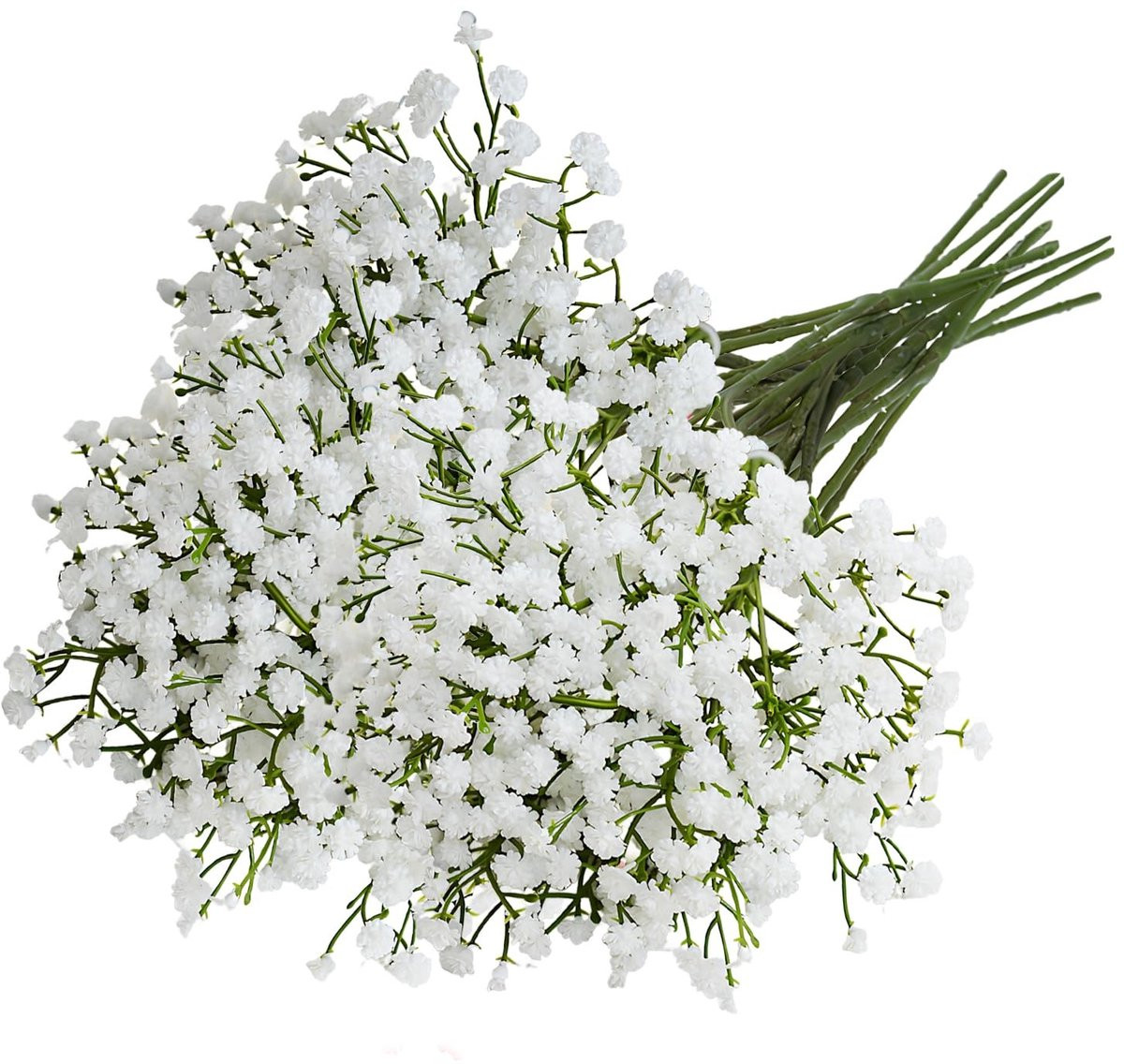 Dailygoods Gypsophila Kunstbloemen - 10 Stuks Witte Kunstmatige Gipskruid voor Bruidsboeketten en Decoratie