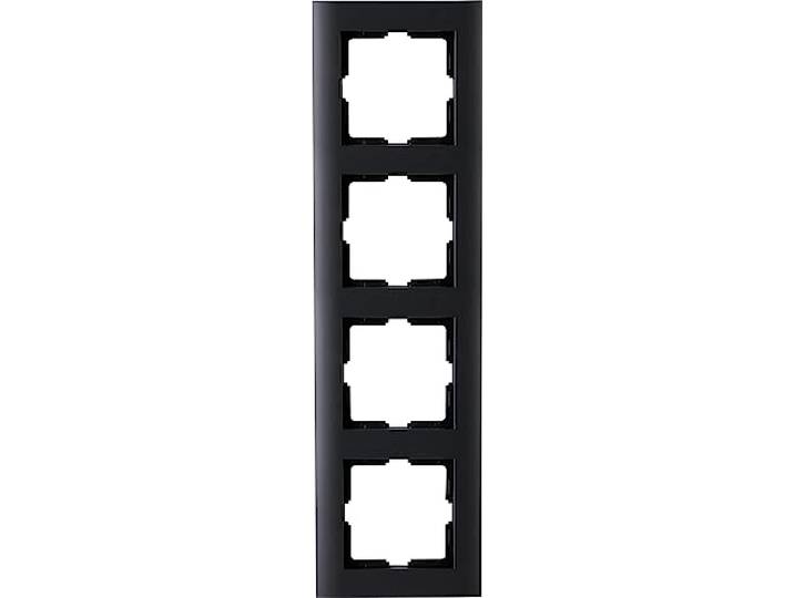 Kopp Athenis 4-voudig afdekframe, zwart, mat oppervlak, 402850065