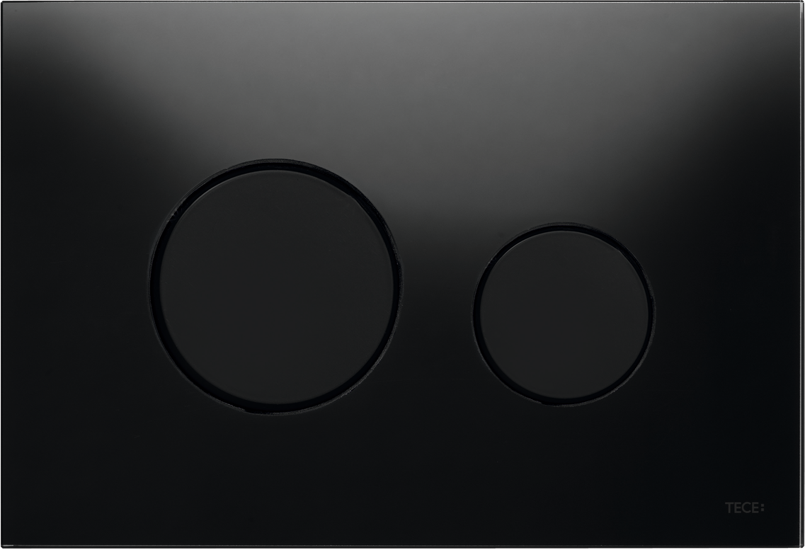 TECELoop flush plate 9240657 verre noir, boutons noirs