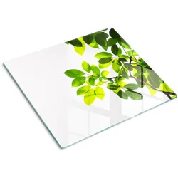 GLASPLATTE 60x52 cm Blätter