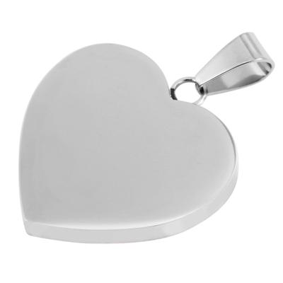Kettenanhänger ADELIA´S "Anhänger – Herz Herzanhänger aus Edelstahl", silber, Schmuckanhänger, Damen, Edelstahl, Kettenanhänger, Perfekt als Geschenk zum einfach so