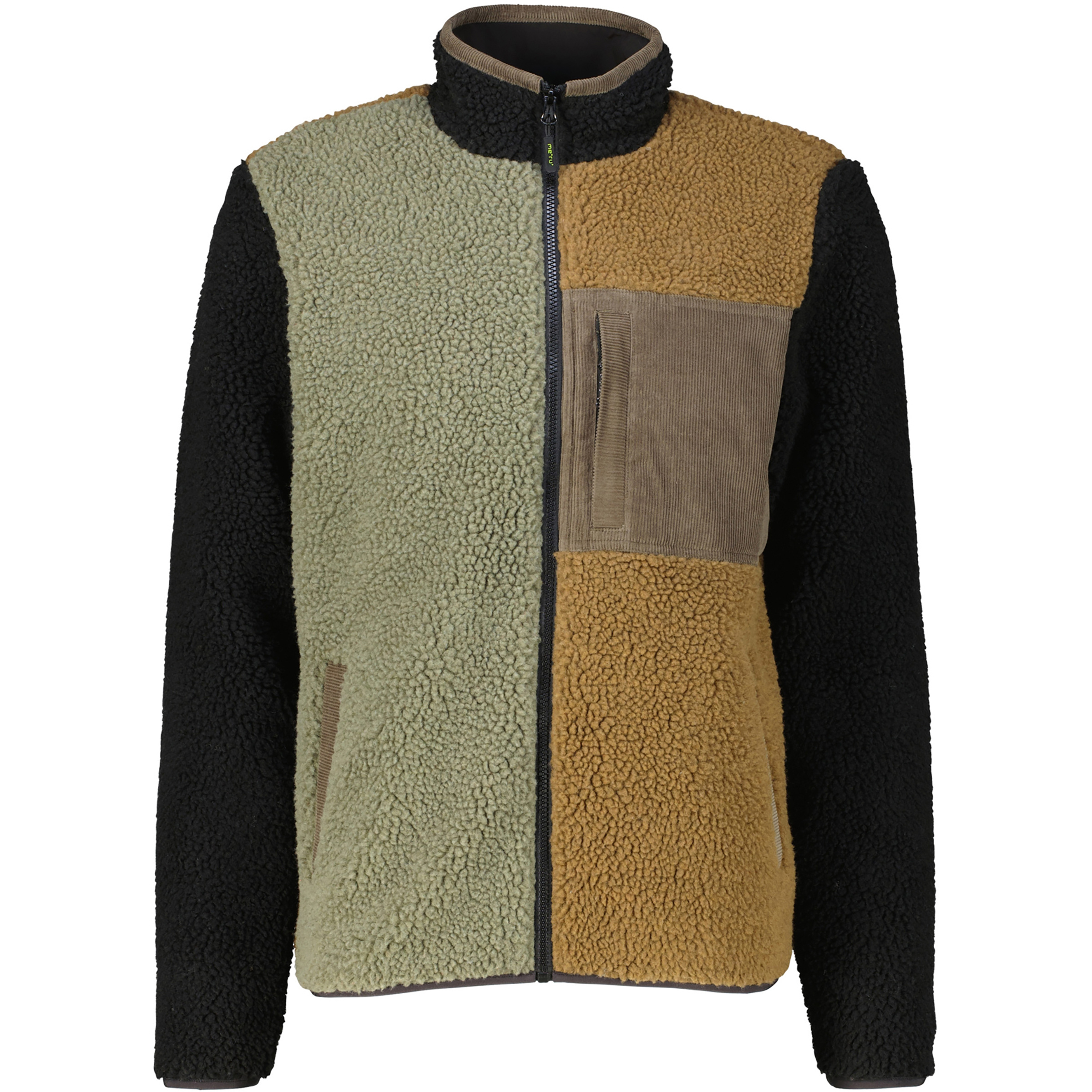 Bergzeit Basics Meru Broome Sherpa Herren Fleecejacke oliv Größe S Trekking Schnell trocknend
