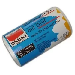 Müllbeutel 5l, mit Griff, 1x40 Stück