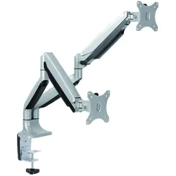 RS PRO Dual LCD Monitor Arm (Tisch, 32", 9 kg), Monitor Halterung, Grau