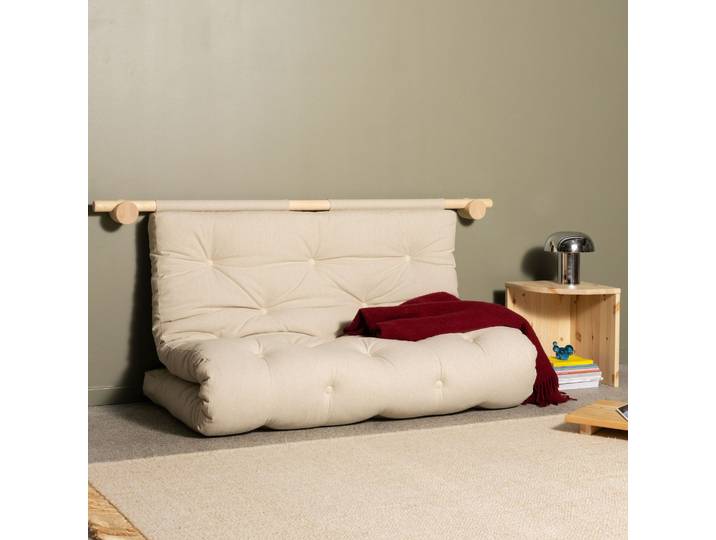 Canapé convertible futon lin HOOKED