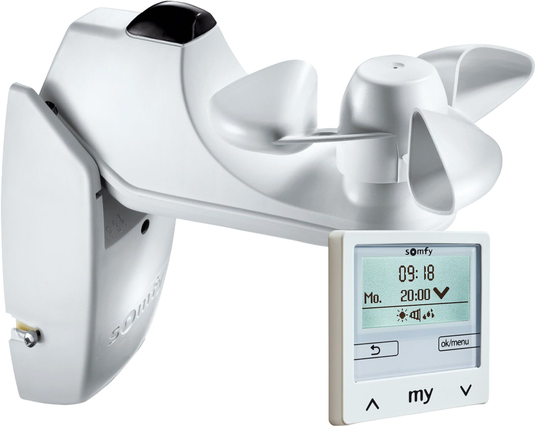 somfy Motorsteuergerät Soliris Smoove Kit Uno PWh mit Wind-Sonnensensor ohne Rahmen (1818317)