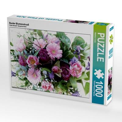 CALVENDO Puzzle Bunter Blumenstrauß | 1000 Teile Lege-Größe 64x48cm Foto-Puzzle für glückliche Stunden