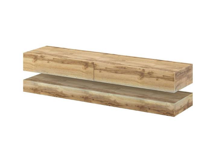 Feldmann-Wohnen Lowboard Fly (mit Schubladen, 1 St., moderne Optik, mit Schubladen), 140cm mit Schubladen Eiche Wotan