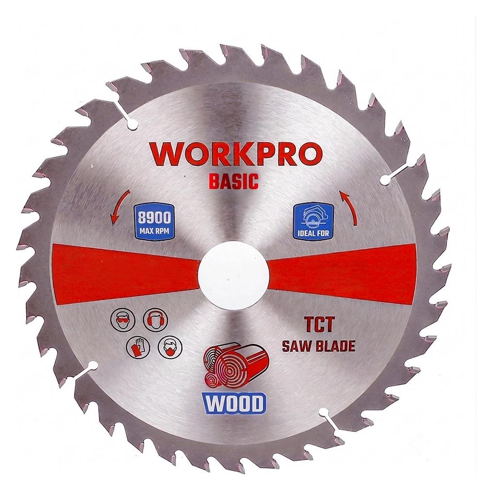 Workpro Tct circular saw blade for wood, basic, ø150 x 22.2 mm x 48 teeth (69069732)